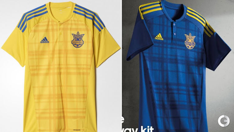 Сборная Украины (домашняя и гостевая).