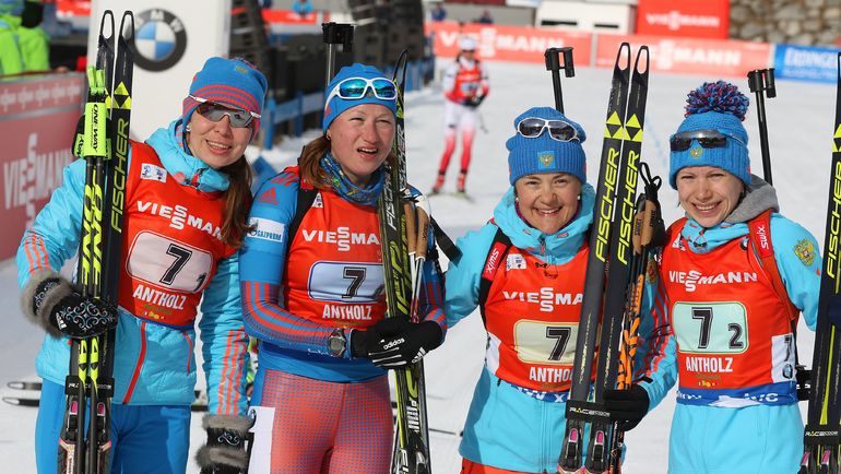 Женская сборная России по биатлону. Фото AFP