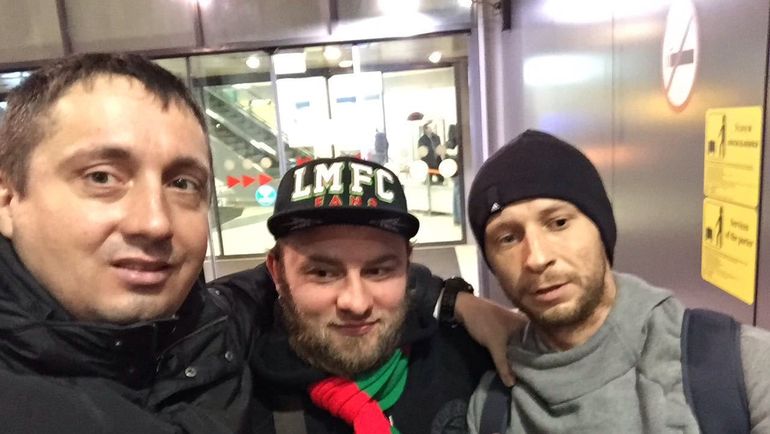 Сегодня. Шереметьево. Александр ШПРЫГИН с осужденными во Франции болельщиками