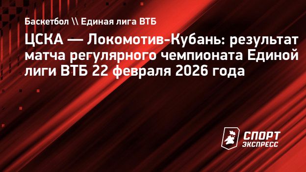 ЦСКА в гостях обыграл «Локомотив-Кубань»