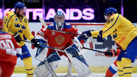 Четверг. Стокгольм. Швеция - Россия - 4:3 ОТ. В воротах сборной России - Андрей ВАСИЛЕВСКИЙ.