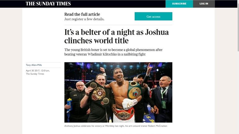 The Sunday Times. The Sunday Times.