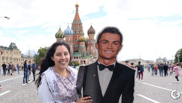 Криштиану Роналду на Красной площади в день матча с Россией
