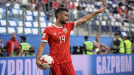 17 июня. Санкт-Петербург. Россия – Новая Зеландия – 2:0. Александр САМЕДОВ стал одним из лучших в составе россиян на Кубке конфедераций.