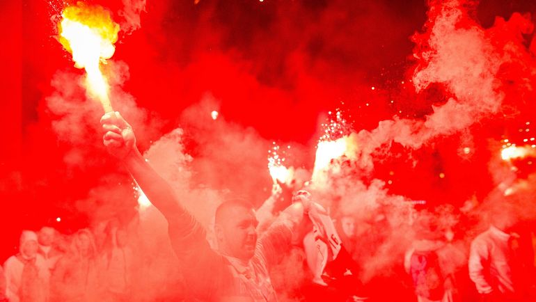 Фанаты "Легии". Фото AFP