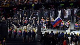5 августа 2016 года. Рио-де-Жанейро. Сборная России во время церемонии открытия Олимпийских игр.