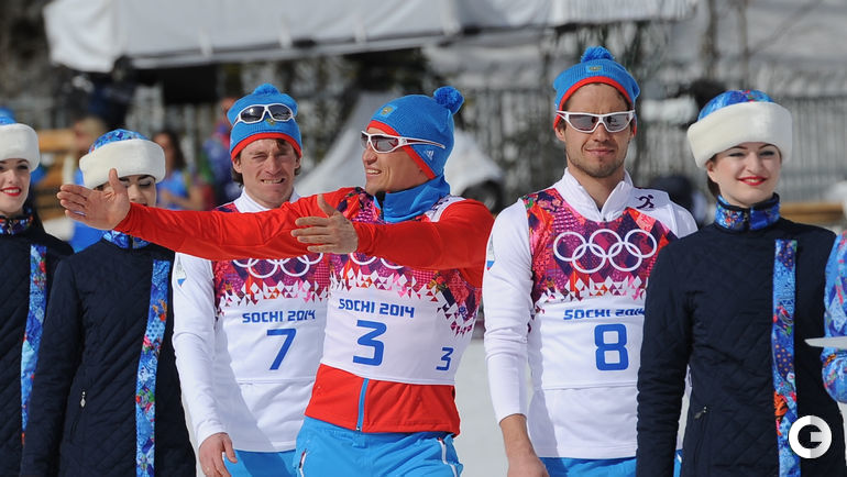 Александр Легков Сочи 2014 награждение