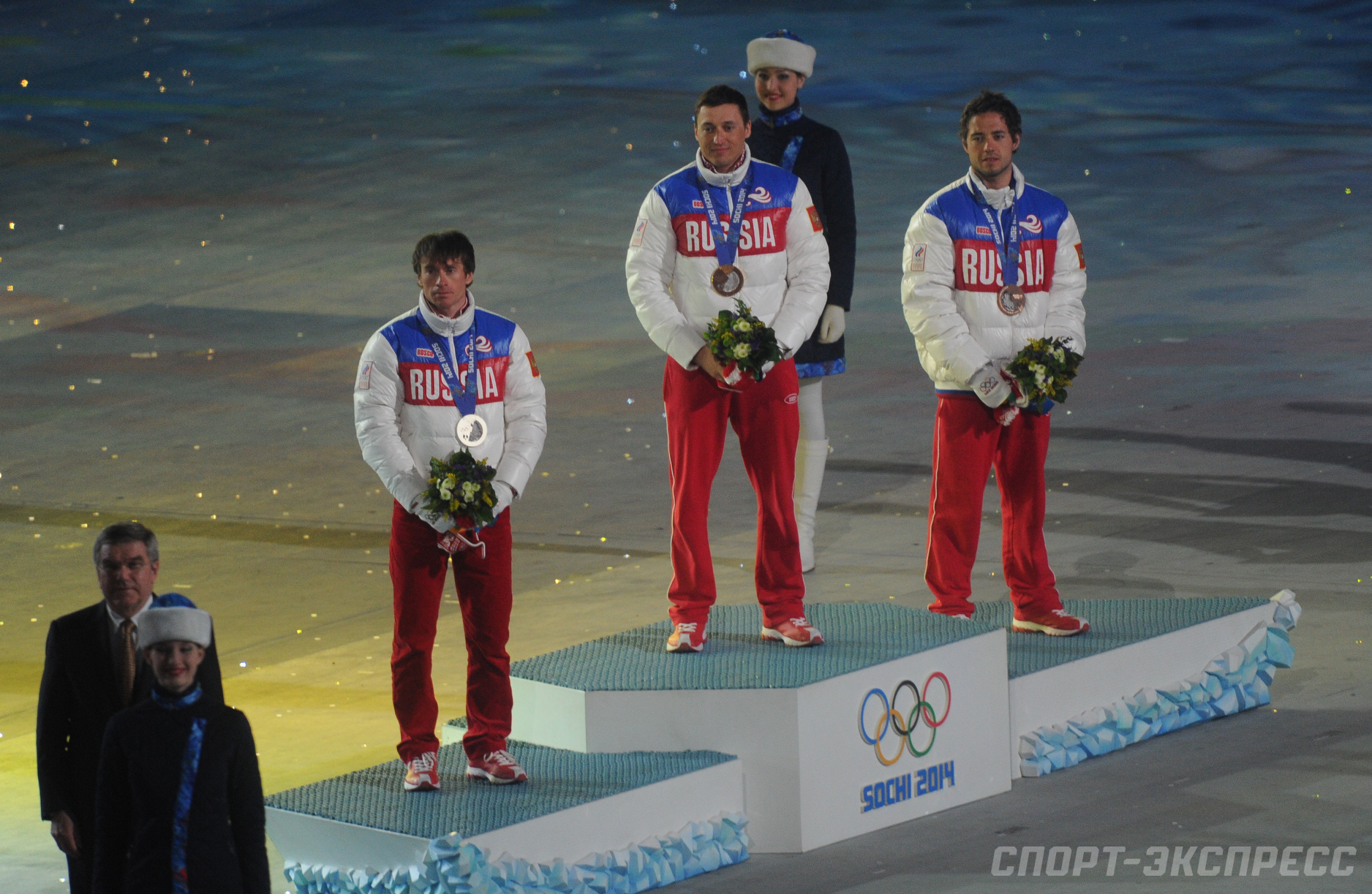 Чемпионы олимпийских игр 2014. Легков Вылегжанин Черноусов.
