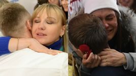 Анна НЕЧАЕВСКАЯ (слева) и Анастасия СЕДОВА получают предложение руки и сердца от своих женихов.