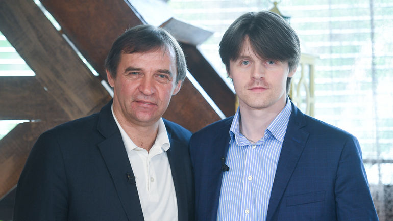 Александр БОРОДЮК с сыном Антоном. Фото Дарья ИСАЕВА, "СЭ"