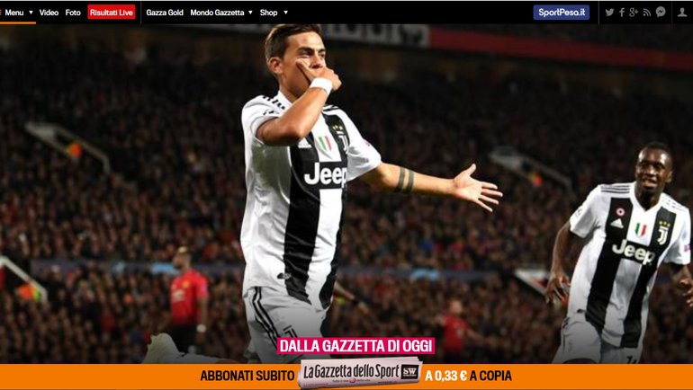    "La Gazzetta dello Sport"   " " - "".
