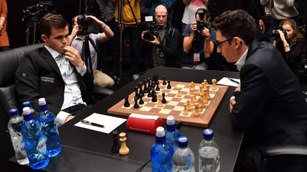 Шахматы, матч за звание чемпиона мира Магнус Карлсен – Фабиано Каруана, какой счет, кто ведет