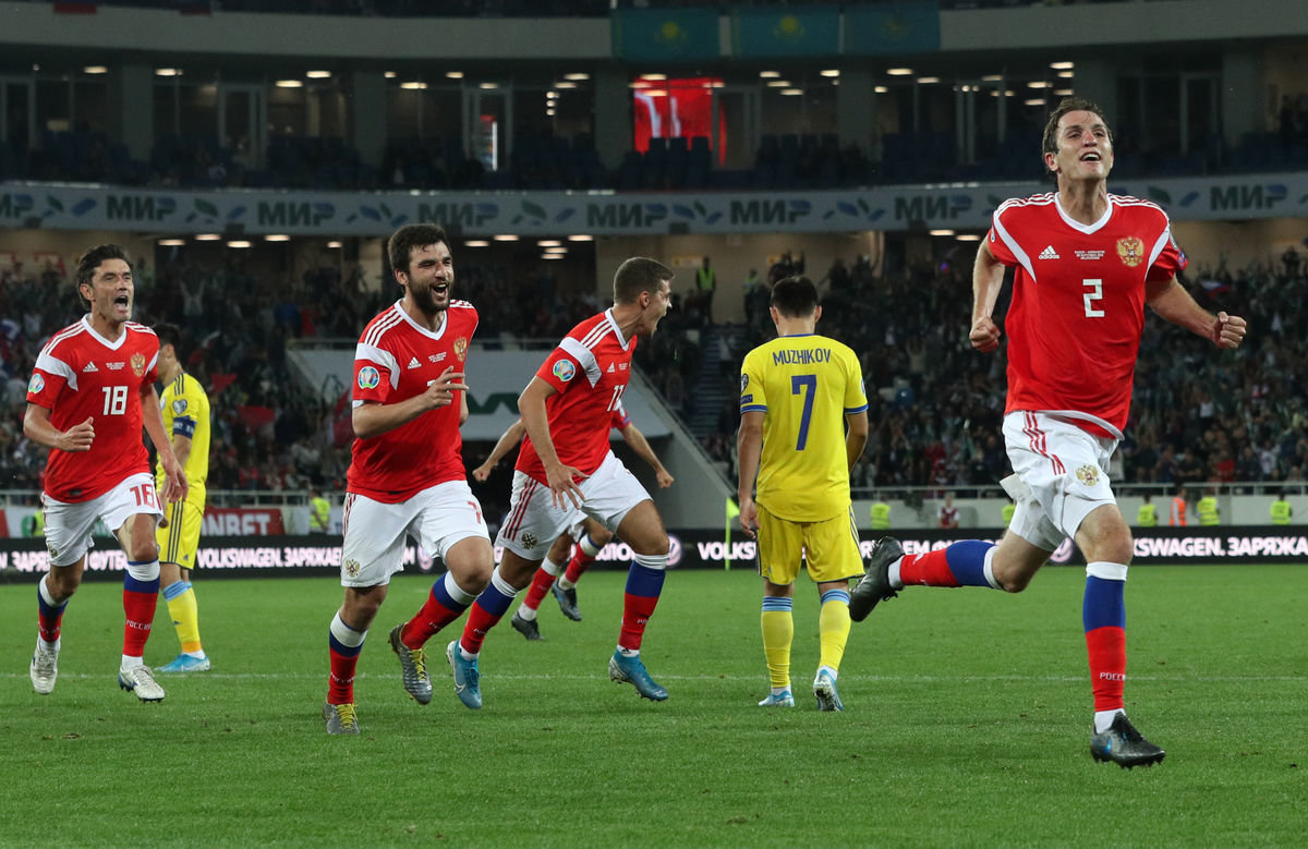 Россия победила Казахстан в отборе Евро-2020 — 1:0 после гола Мариу  Фернандеса в концовке. Спорт-Экспресс