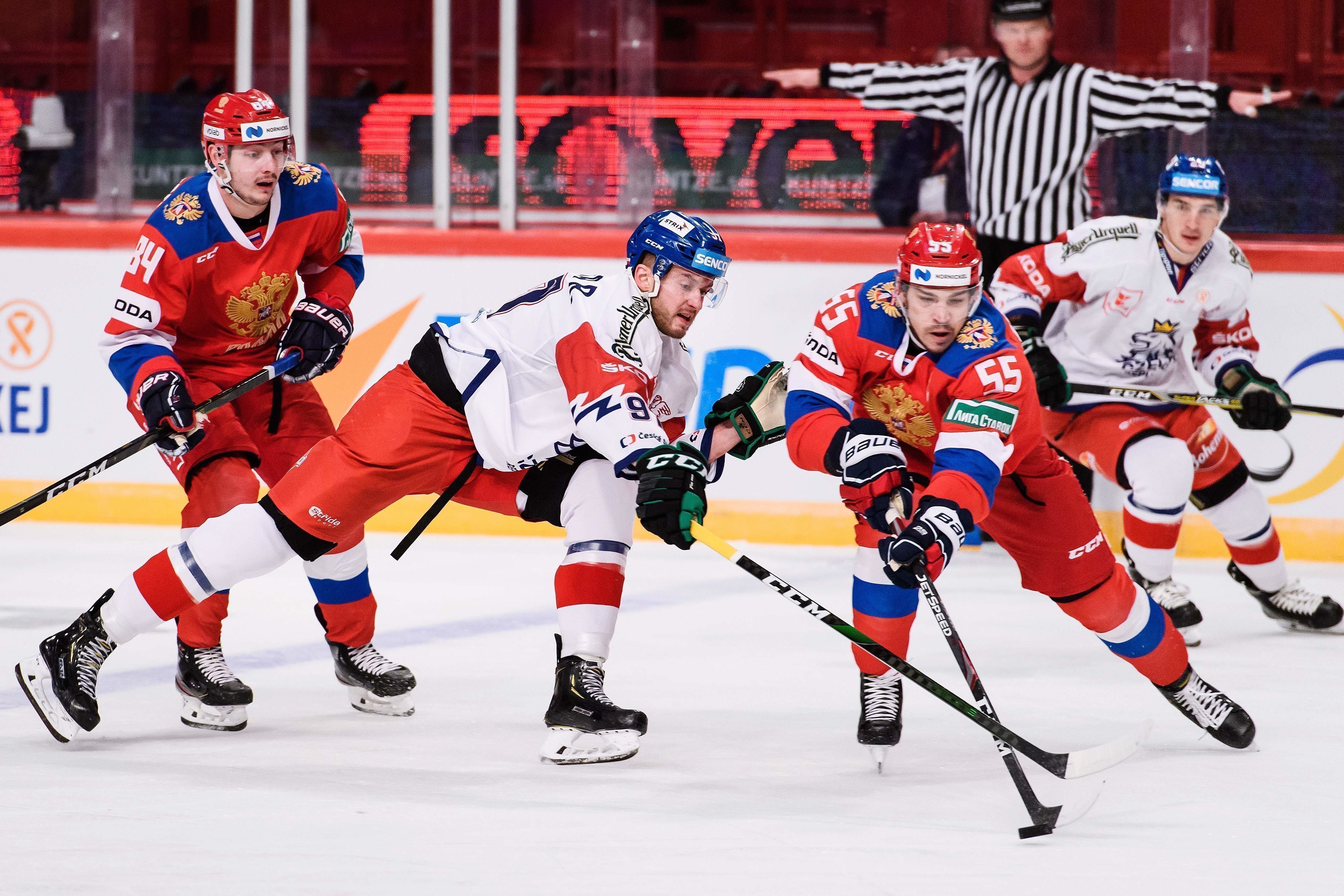Сборная России по хоккею в игре