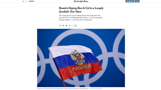 Иностранные СМИ — о решении CAS по России. Иностранные СМИ — о решении CAS по России.