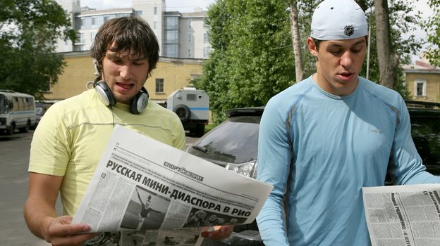 Александр Овечкин (слева) и Евгений Малкин летом 2007 года. Фото Вячеслав Евдокимов, - Александр Овечкин (слева) и Евгений Малкин летом 2007 года. Фото Вячеслав Евдокимов, -