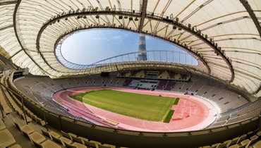 Как выглядят арены в Катаре за 600 дней до ЧМ-2022. Шатер, арабский головной убор и стадион из контейнеров