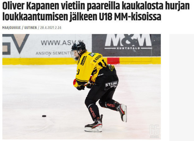 «Он покидал лед в сознании». Финские СМИ — о травме своего юниора и неожиданной победе над Россией