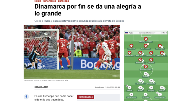 Marca о 20-летнем Миккеле Дамсгоре. Marca о 20-летнем Миккеле Дамсгоре.