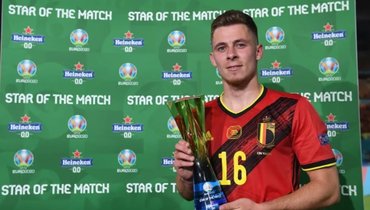 Торган Азар признан лучшим игроком матча Бельгия — Португалия