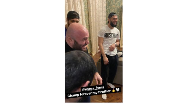 Сторис Хамзата Чимаева. Фото Instagram Сторис Хамзата Чимаева. Фото Instagram