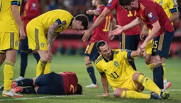 Ибрагимович может пропустить следующий матч сборной Швеции из-за грубой игры в матче против Испании