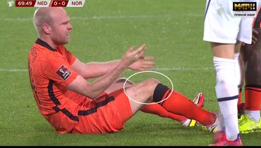 Нидерланды — Норвегия: арбитр не удалил игрока гостей за удар шипами в колено