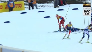 Сорина сломала палку во время масс-старта на «Тур де Ски»