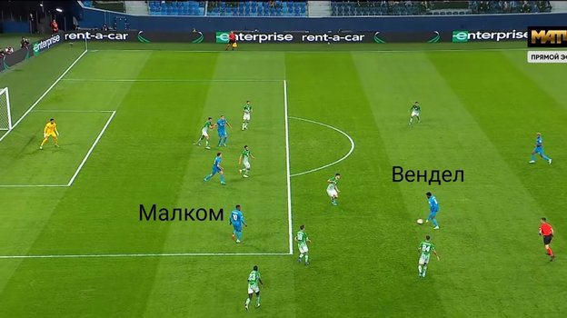 Взаимодействие Малкома с бразильцами в матче с «Бетисом». Взаимодействие Малкома с бразильцами в матче с «Бетисом».