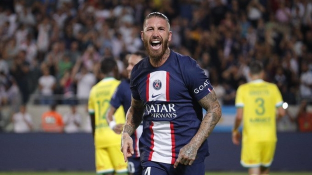 Серхио Рамос забил за «ПСЖ» пяткой в матче за Суперкубок Франции. Спорт-Экспресс