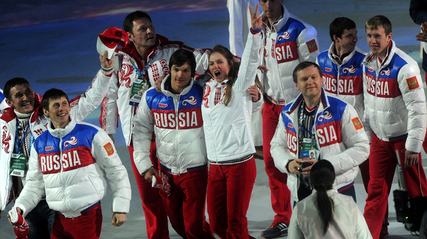 Вик Уайлд и Алена Заварзина на Олимпиаде в Сочи. Фото Федор Успенский, "СЭ"