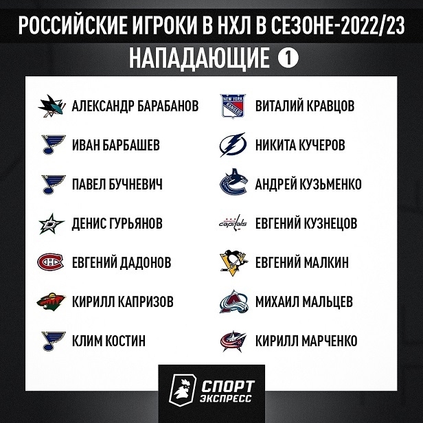 Российские нападающие в НХЛ: часть 1. Фото "СЭ"