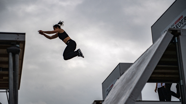 Прыжок мексиканки Йелли Бучир на ЧМ в Токио. Фото AFP