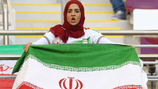 Болельщица сборной Ирана на матче чемпионата мира в Катаре. Фото Reuters