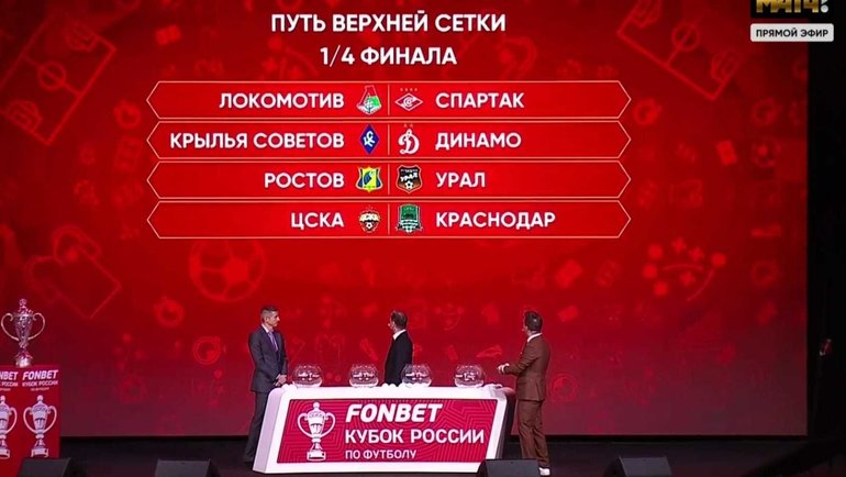 Пары 1/4 финала после исправления ошибки.