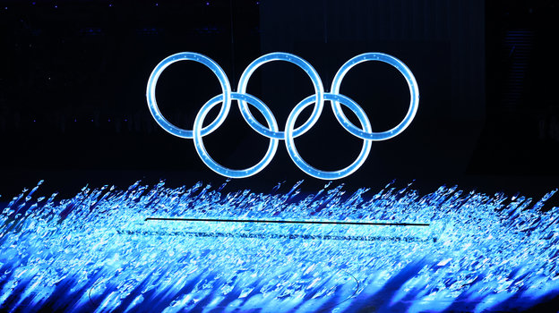 Олимпийские кольца и огонь