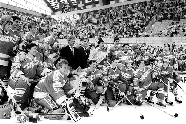 Сборная СССР по хоккею в 1991 году. Фото Александр Федоров, "СЭ"