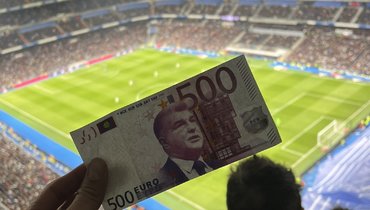 Фанаты «Реала» сделали деньги с изображением президента «Барселоны» Лапорты
