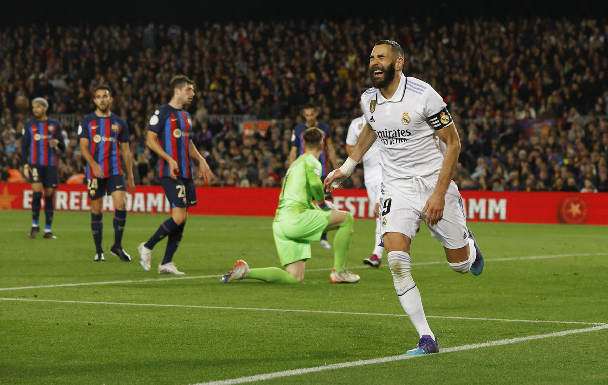 Барселона — Реал — 0:4, обзор матча Кубка Испании, Бензема оформил  хет-трик, 5 апреля 2023 года. Спорт-Экспресс