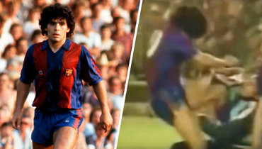Самая дикая драка в истории испанского футбола: Марадона нокаутировал игрока на глазах короля