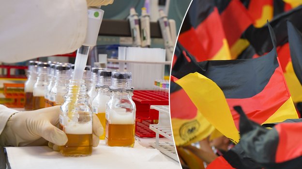 Допинг пробы и флаги Германии