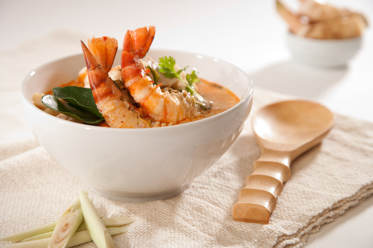 Классический рецепт тайского супа том ям с креветками