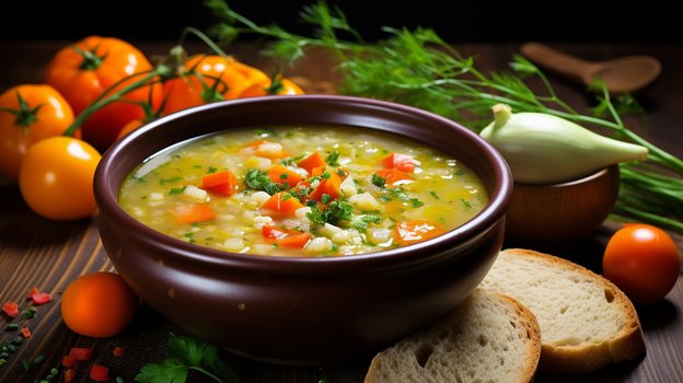 Калорийность и состав супов с овощами