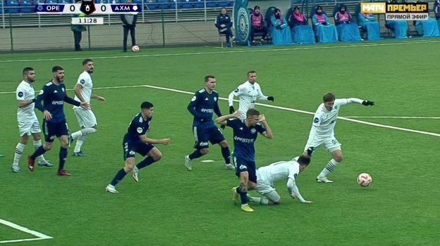 Эпизод матча «Оренбург» — «Ахмат».