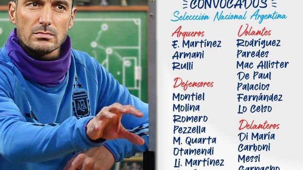 Заявка сборной Аргентины.