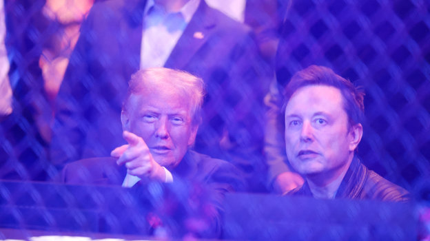 Дональд Трамп и Илон Маск на турнире UFC 309.