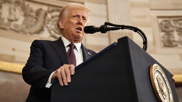 Президент США Дональд Трамп во время церемонии инаугурации. 20 января 2025 года. Вашингтон.