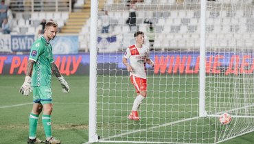 Игорь Лещук после автогола в матче «Динамо» — «Спартак» (0:1).