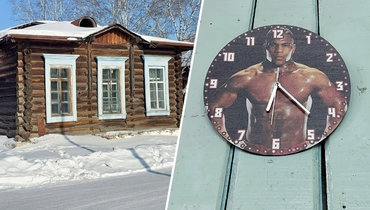 Боксерский зал в старинной избе в Енисейске.