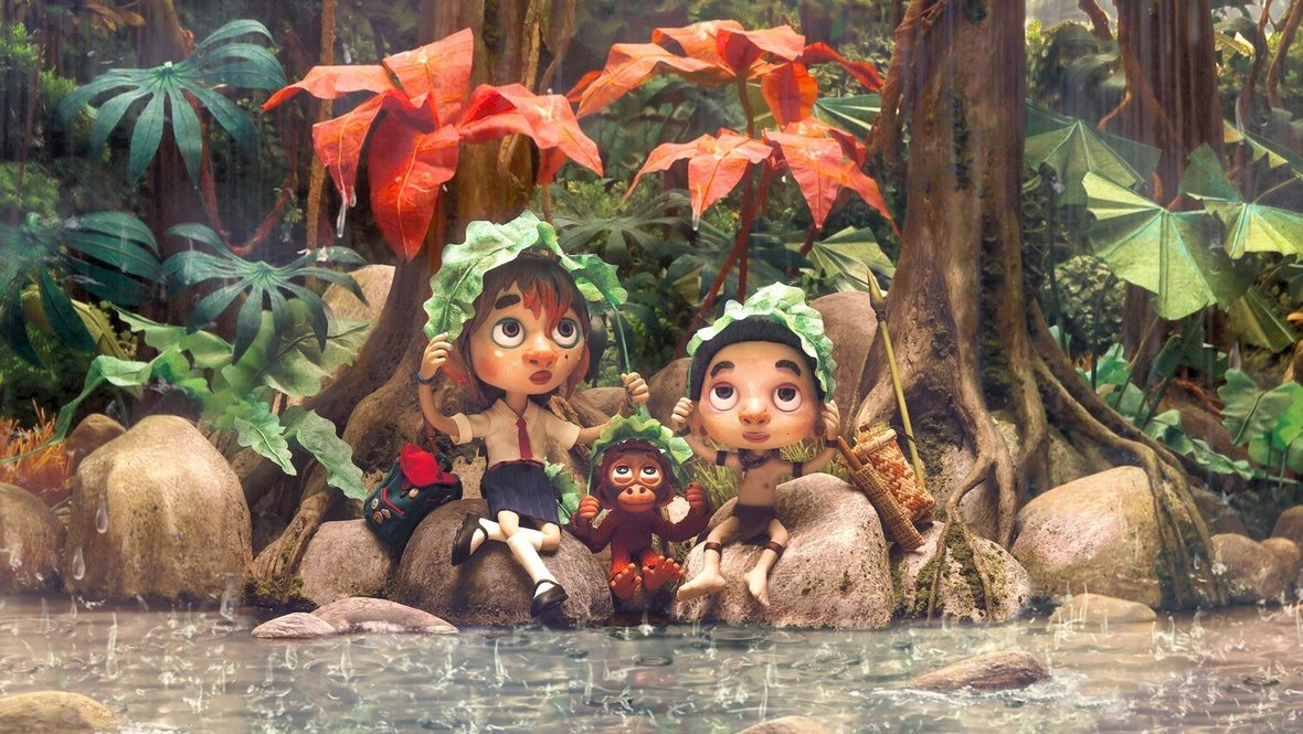 Кадр из мультфильма «Дикая семейка», реж. Клод Баррас, Centre national du cinema et de l'image animee (CNC), Canal+, France Televisions